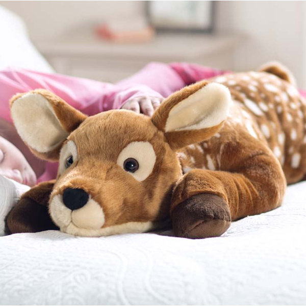 fuzzy spotted fawn body pillow